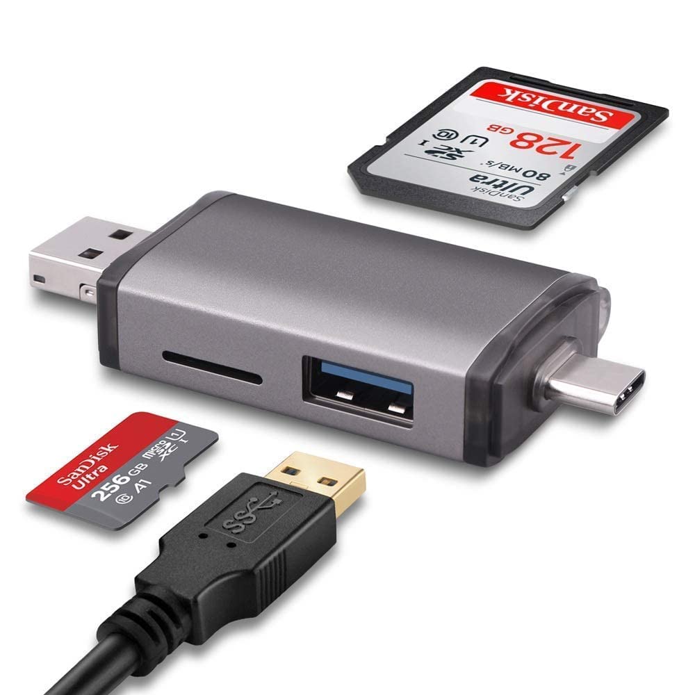 XIKKART 6 in 1 with OTG, SD Card Reader, USB Type C, USB 3.0 and Micro USB, for Memory Card | Portable Card Reader | Compatible with TF, SD, Micro SD, SDHC, SDXC, MMC, RS-MMC, Micro SDXC-picture-21