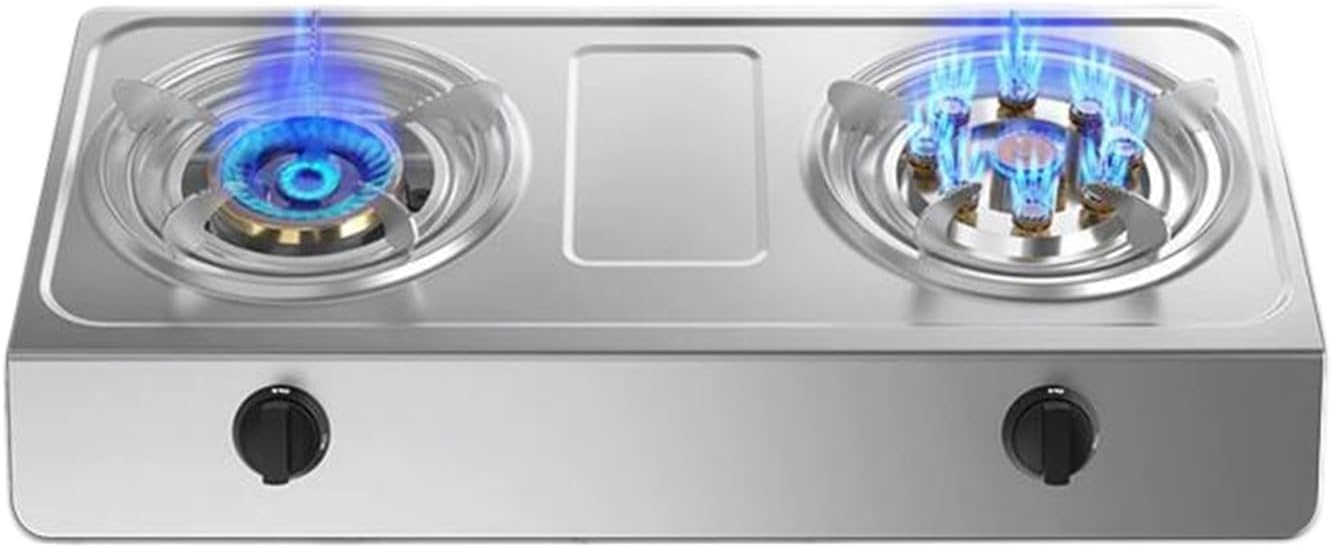 Recessed Gas Stove Cooktop,Countertop Cooking Stove Range Commercial Stainless Steel Gas Stock Pot,for Tailgating, Seafood Boil,Home Brewing(LPG)