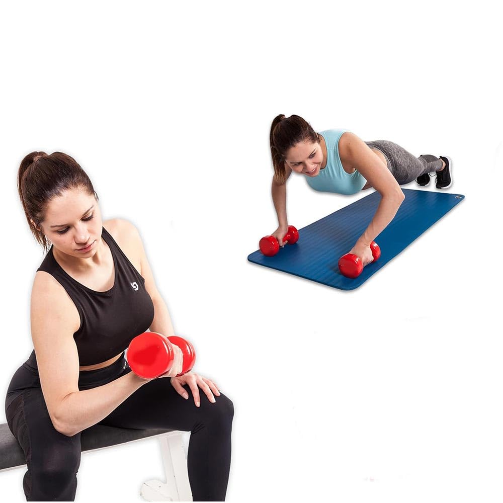Vetrineinrete® Pesi manubri da 0.5 kg Sport 2 pz 500 gr Manubrio Peso Allenamento riabilitazione Fitness Sport Dody duling