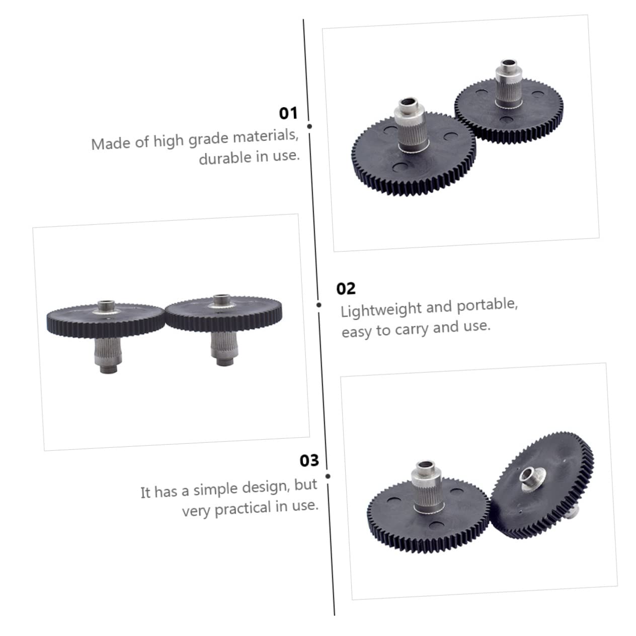 PLAFOPE 3 Sätze 3d-druckerzubehör Extruder-zahnrad-feeder-set Für Düsenextruder-extrusionsrad Einfach Zu Verwenden 2 Stück * 3