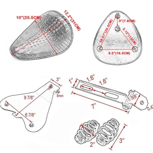 Asiento de motocicleta cómodo con muelles de alta absorción 3