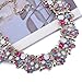 Zthread Bib Statement Necklace Colorful Glass Crystal Collar Choker Necklace for Women Fashion Accessories (Colorful)