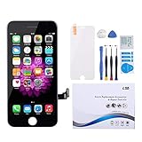 Screen Replacement for iPhone 7 Black, LCD Display Touch Screen Digitizer Replacement Full Assembly Set with Free Tools and Screen Protector for iPhone 7 Screen 4.7 Inch (Black)