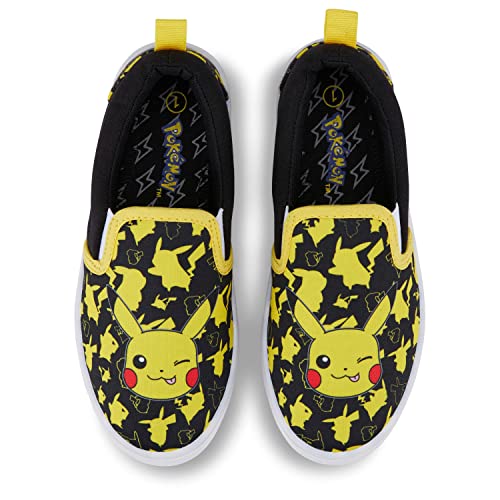 Pokemon Boys Pikachu Slip-On Sneakers - Boys Pikachu Youth Low Top Slip On Sneakers - Pikachu Charizard Canvas Sneakers2
