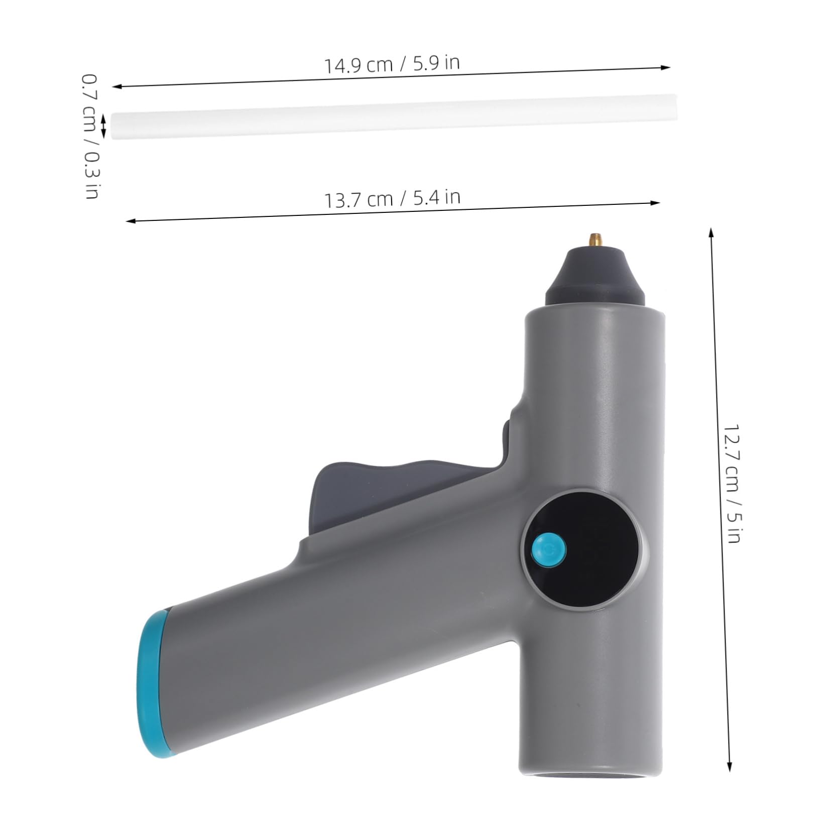 Pistola de Pegamento Caliente Eléctrica Portátil Herramienta de Extrusión de Pegamento Inalámbrica Adhesivo Termofusible para Manualidades de Bricolaje Reparaciones del Hogar