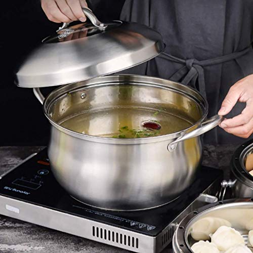 Marmite à soupe à vapeur 3 couches 30 cm en acier renforcé - 8