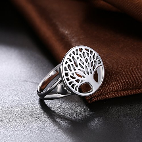 Cutesmile Fashion Jewelry 925 Sterling Silver Tree of Life Ring Jewelry Wedding Women Cute Size 6-9 (6)3