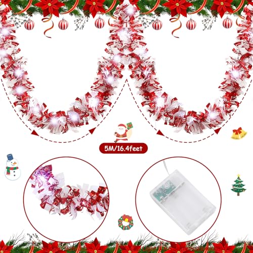 Guirlande de Noël à piles 5m Kingdder pour illuminer sans prise
