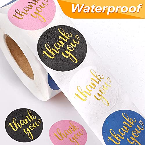 800Pcs Thank You Stickers 1.5", 4-Color Thank You Stickers Roll, Thank You For Small Business Adhesive Sticker Labels, Round Stickers For Business, Birthdays, Weddings, Giveaways, Party #TOP4