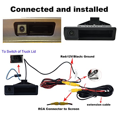 Image of Car Rear View Reverse Back Trunk Handle Camera Special for BMW E60 E61 E70 E71 E72 E82 E88 E84 E90 E91 E92 E93 X1 X5 with Moving Parking line