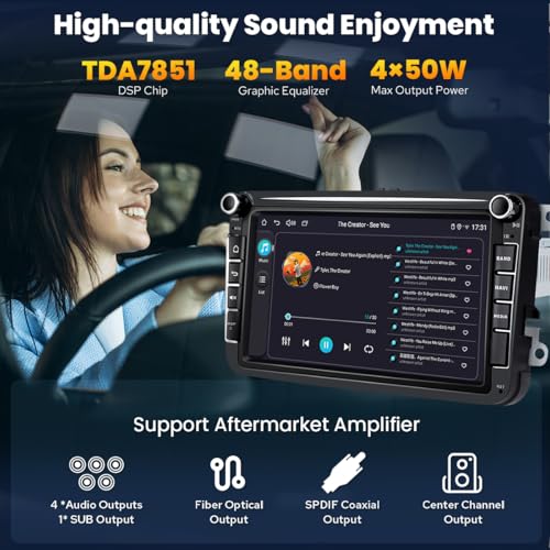 Radio para Auto Joying 8 pulgadas Android 13 Carplay miniatura 5