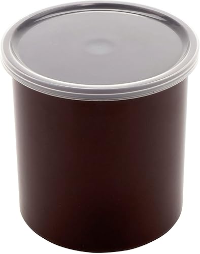 GET CR-0120-RB - Recipiente redondo para almacenamiento de alimentos con tapa, 1.2 cuartos de galón, marrón rojizo (juego de 12)