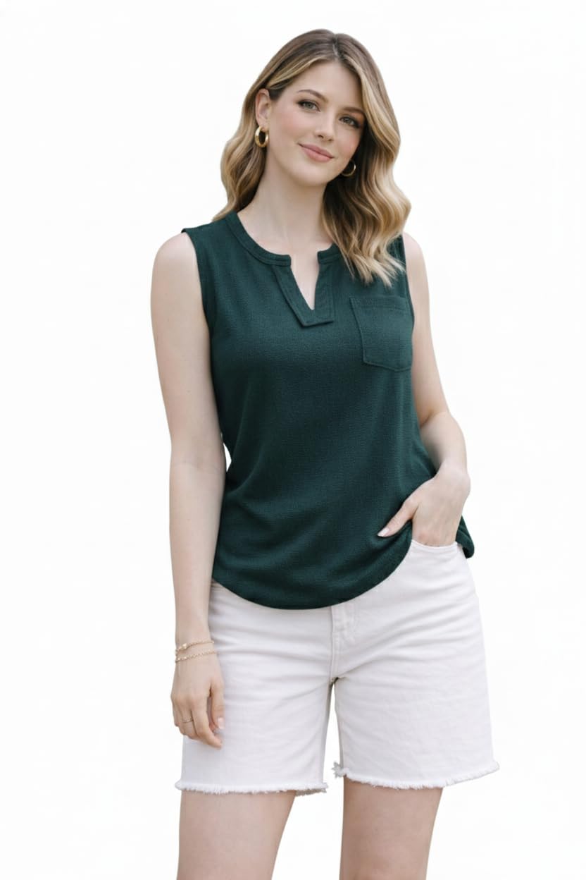 zilcon Women’s Solid Sleeveless Casual Top | Regular Fit | Lightweight Fabric | Office-picture-12