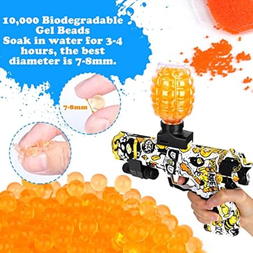 Gjo Gel Blaster Ammo Refill, 7-8mm Gel Balls for Gel Guns, Easy to Prepare, Long-Lasting Ammo, Indoor & Outdoor Use, Water-Soaked Soft Beads, High Accuracy (Random Colours) (120K) - Image 7