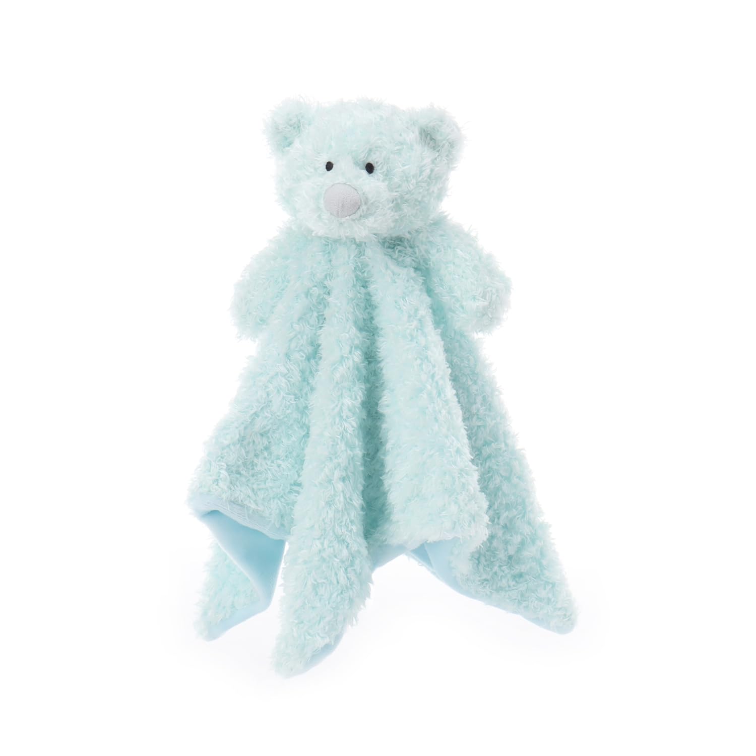 Apricot Lamb Sky Blue Peach Bear Cute Comforter Plush Security Blanket for Baby Boy and Girl Cuddly Lovey for Infant and Toddlers Sky Blue 14x14 Inches - Image 2