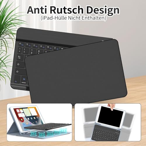aoub Kabellose Bluetooth Tragbare Tastatur mit deutschem QWERTZ Layout – Ansicht 6