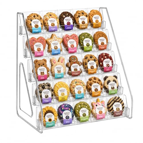 Acrylic Cookie Display Stand 5-Tier Dessert Stand for Bakers & Vendors