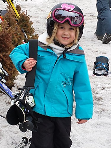 ez lift ski tote Ski Pole Carrier Strap – Adjustable, Shoulder Sling, Easy to Use Transportation, Fit and Width, Ski Accessories for Men, Women, Children (Black)