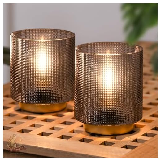 Battery Operated Lamp with Timer, 2-Pack Glass Cordless Lamp for Power Outage, Decorative Small Accent Lamp for Area No Plug, Battery Powered Lamp for Corner/Entryway/Stairway/Bathroom/Fireplace(Grey)