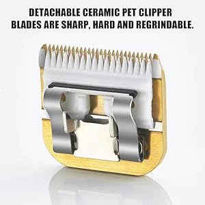 Blade dog grooming detachable ceramic blade compatible with andisoster a5wahl km series clippersgold 10+15+30+40+4f+5f+7f   cucciolini doodles