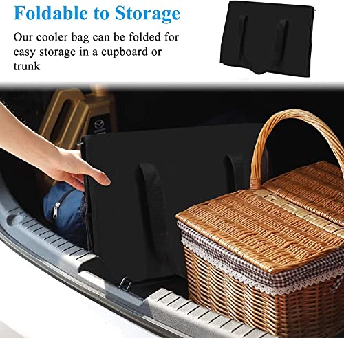 Beautyshow 40L Kühltasche Groß Einkaufstasche Thermotasche Dauerhaft Isoliertasche Picknicktasche Faltbar Gefriertasche Tiefkühltasche für Strand/Picknick/Camping/BBQ/Outdoor/Reisen/Einkauf 5