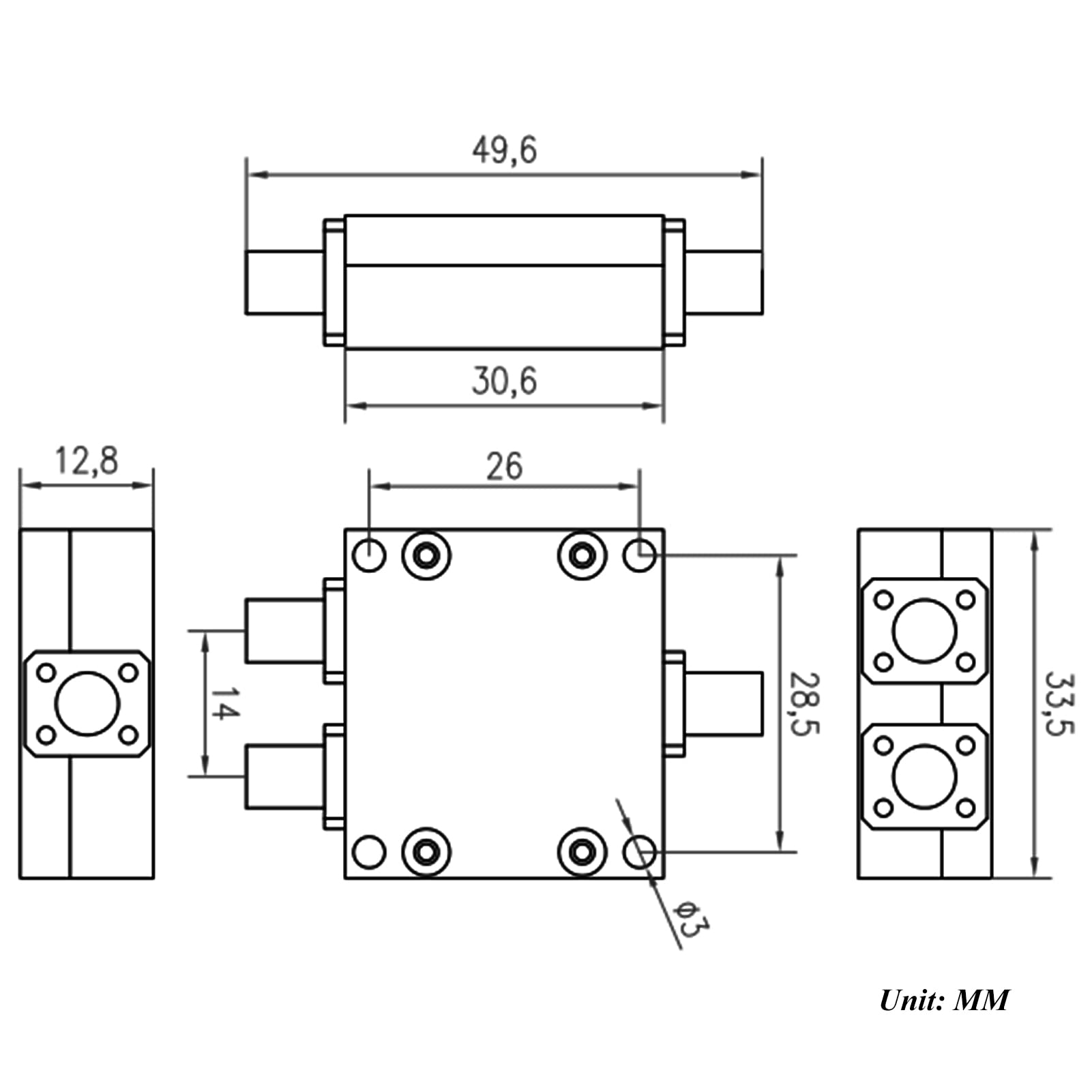 TOJOIN Divisor/Divisor de Potencia Pasivo de 2/4/8/12 vías, Conectores SMA/N Divisor de Cable Coaxial para Mediciones RF/Microondas Accesorios Divisor Coaxial, Sistema de Antena