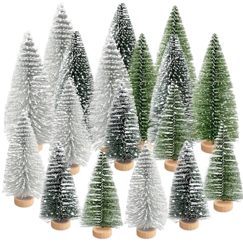pangutheos 18 Stück Künstlicher Weihnachtsbaum, 3 Farben Mini...