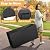 Fancyango 75 Gallon Outdoor Deck Box Waterproof, Large Storage Box for Patio, Resin Storage Bench Lockable for Garden Tools, Package Delivery, Black