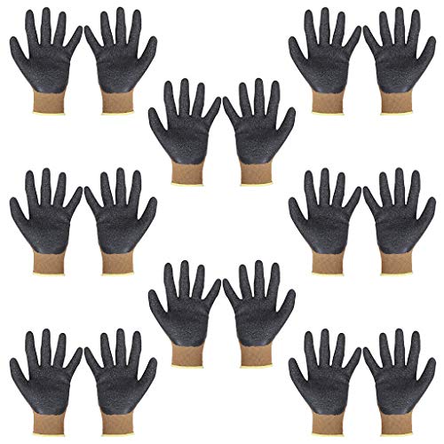 Spartan Premium Large Size Frontier Safety Hand Gloves | Knife Cuts Resistant Gloves | Chemical Resistant Gloves (Black & Brown, 8 Pair) (B08WC8MG9G) Amazon Price History, Amazon Price Tracker