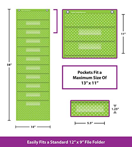 Teacher Created Resources Polka Dot Storage Pocket Chart - Image 6