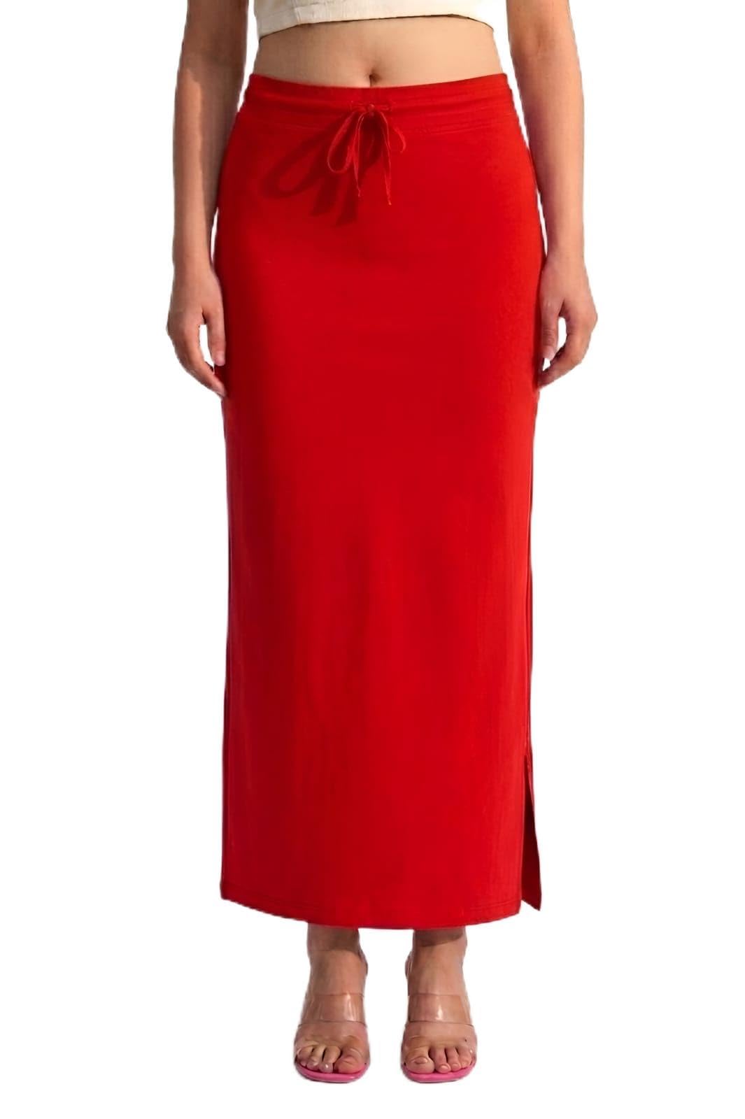 abhi Women Slim Fit Petticoat Shapewear Skirt with Side Slit & Drawstring Waist-picture-11
