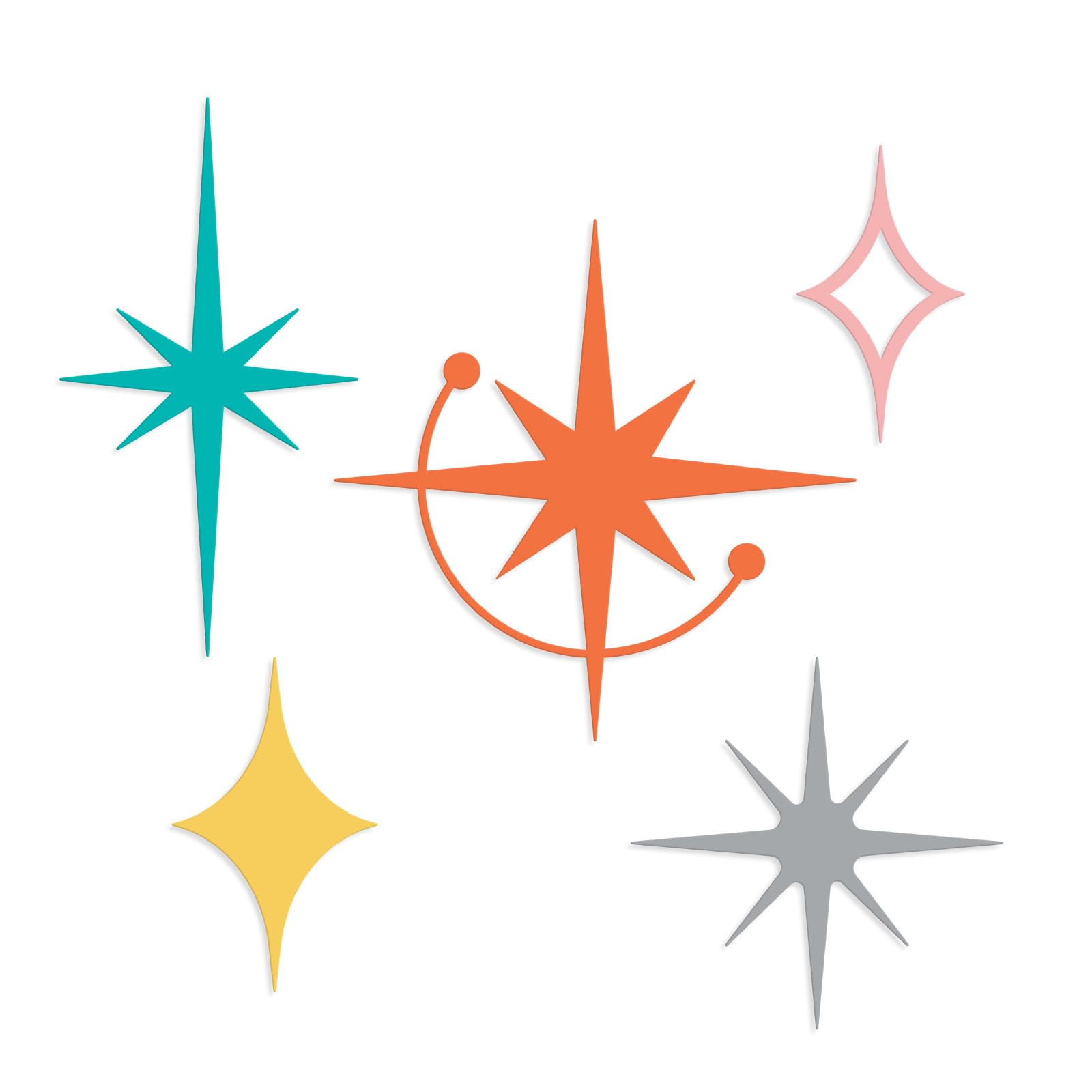 Pigort Metal Starburst Wall Art Mid Century Modern Wall Decor Home Decoration for Living Room Living Room Kitchen Bedroom Bathroom Office Room (Mid Century)