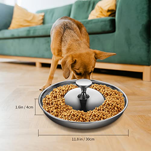 2 Stück Edelstahl Welpennapf, Hundenapf Welpen, Hundefutter Wasserschale Langsam Fütternde Entwöhnungsschüssel für Kleine Hunde Katzen Haustiere