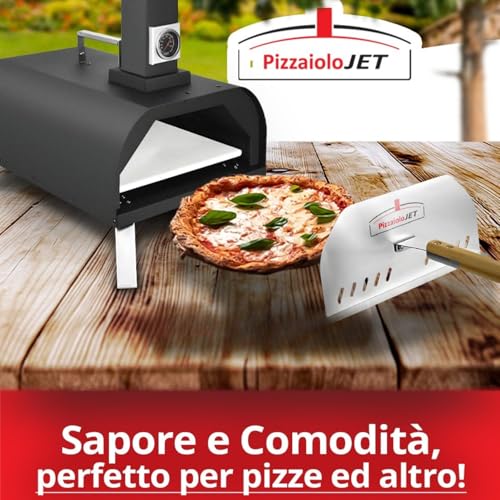 Pizzaiolojet Forno Per Pizza A Pellet - Compatto E Portatile, Barbecue Pizza Con Pietra Refrattaria, Acciaio Inox, Ideale Per Esterni - Cottura Veloce - 2