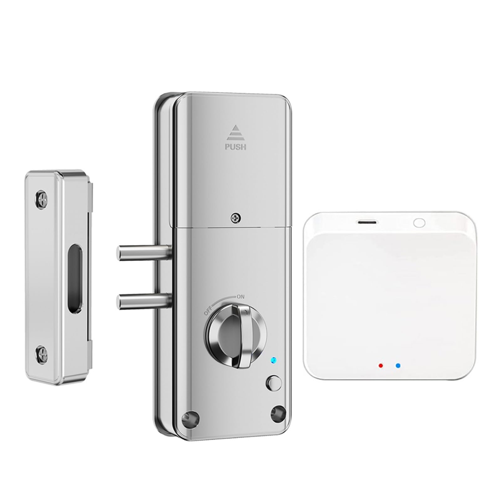 Manija electrónica de aluminio con Bluetooth inteligente Tuya App cerradura digital sin llave para puerta de madera de metal con puerta de enlace M1 a WiFi