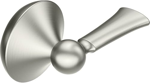 Moen Wynford YB5201BN - Manija decorativa para tanque de inodoro de latón cepillado de 3 pulgadas