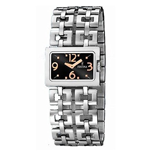 Festina F16769/5 montre chronographe homme quartz cadran noir bracelet cuir étanche
