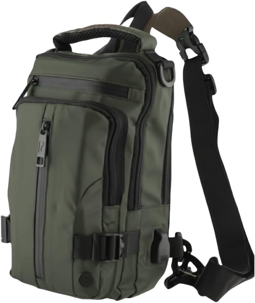 Crossbody Sling Bag - Shoulder Chest Bag with USB Charging Port