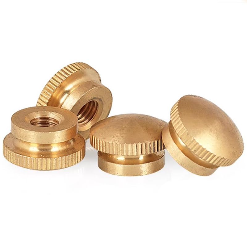 M3 M4 M5 M6 M8 M10 Blind Brass Step Thumb Nut Knurled Hand Tighten Nut(M5 5pcs)
