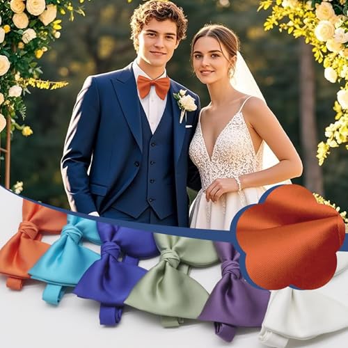 Image of Luckyvestir Oversized Bow Ties for Men, Pre Tied Clip on Men's Black Bowtie for Wedding Tuxedo Banquets Formal Wear