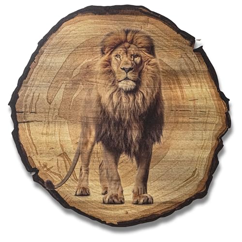 Tableau mural Lions 20 cm - Décoration murale thème chasse animaux et impression d'art