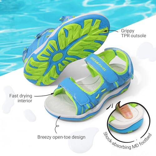 Image of DREAM PAIRS Boys Girls Sandals Kids Athletic Summer Sports Water Shoes for Toddler /Little Kid /Big Kid