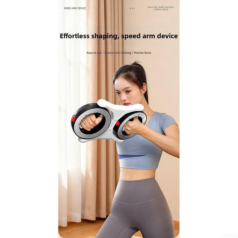 Dispositivo silenzioso per allenamento del braccio, per boxe, fitness, con resistenza regolabile e impugnatura ergonomica antiscivolo per un allenamento sicuro