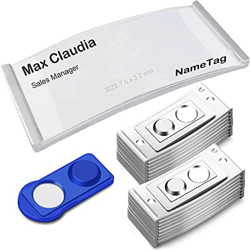 20 Stück Namensschilder Magnet mit 2 starkem Magnet, modisch...