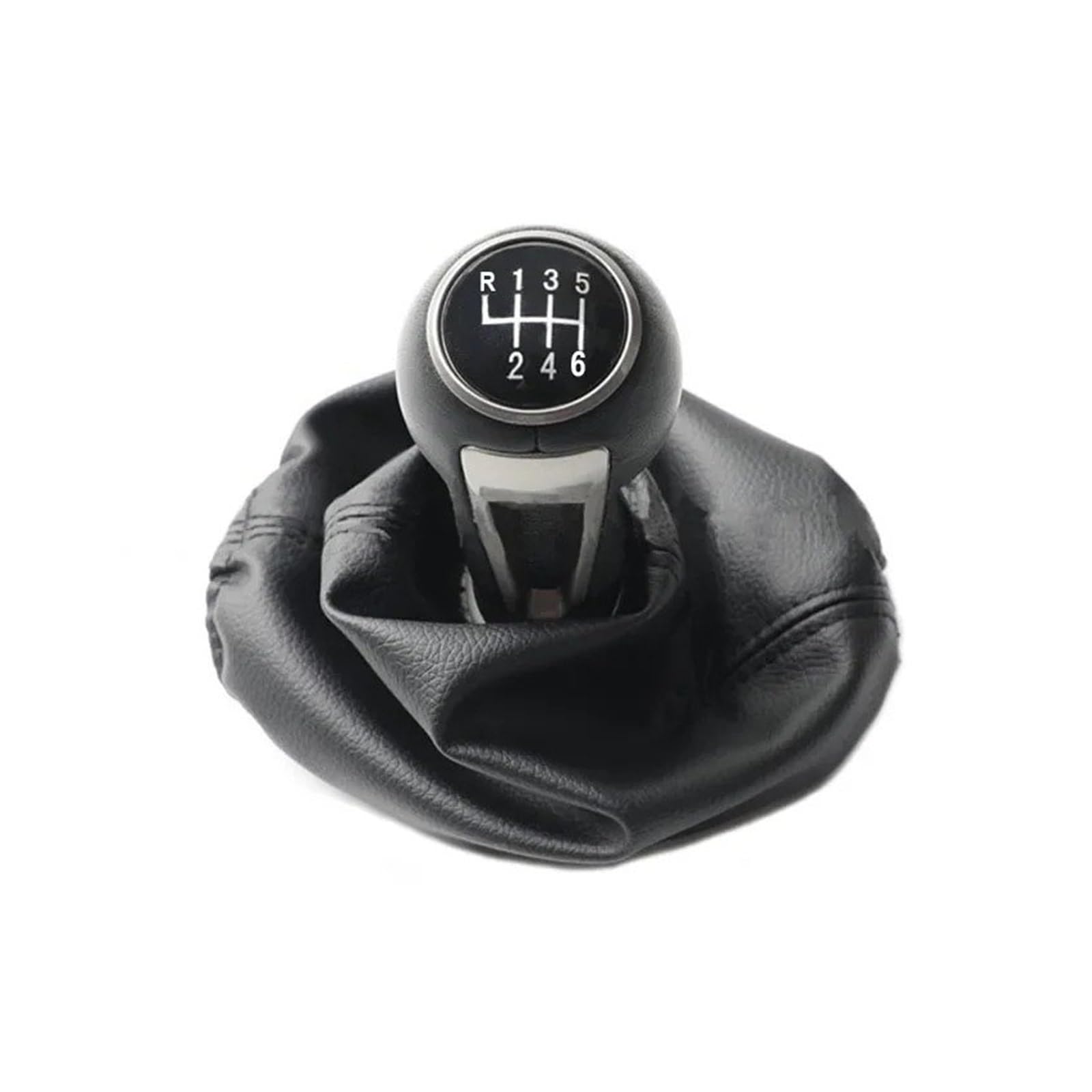 SAUANMNKTP Gearshift Knob for SEAT Ibiza IV 5 6 Speed Car Gear Shift Knob Shifter Lever Change Head Gaiter Boot Case Cover(6 Speed)