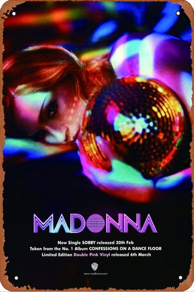 Amazon.com: MADONNA Confessions On A Dance Floor Poster Metal Sign
