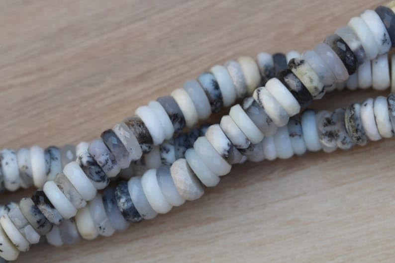 Perles en dendrite naturelle 6mm pour bracelets d'été et ateliers créatifs de bijoux bohèmes
