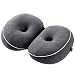 Produktbild Orthopädisches Bürostuhl Sitzkissen/ Stuhlkissen, Ergonomisches Donut Kissen PP Baumwolle Befüllung, Sitzkissen Faltbar Sitzerhöhung für Auto, Sofa, Bettwunden, Postnatal, Ischias 47x32cm grau