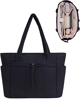Tote Bag for Women with Zip Large Capacity Shoulder Handbag with 15.6 In...