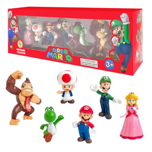 Mario Action Figures PVC Figurines Set for Collectors Party Decoration Collection Gift Bundle (Ma 1)